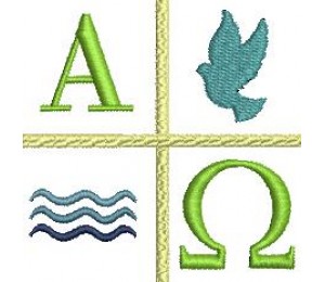 Stickdatei - Alpha Omega